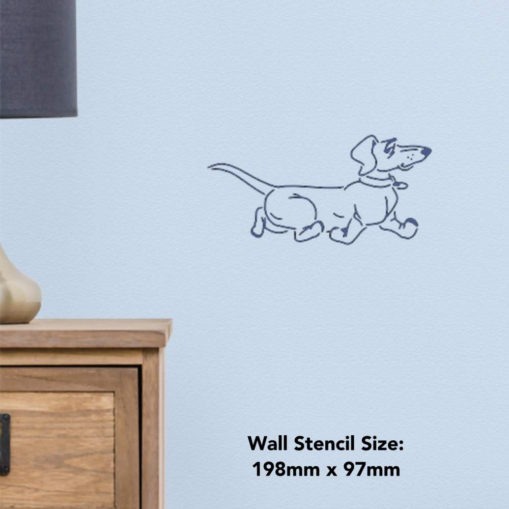 Templates 'Dachshund Dog' Wall Stencils WS018308 