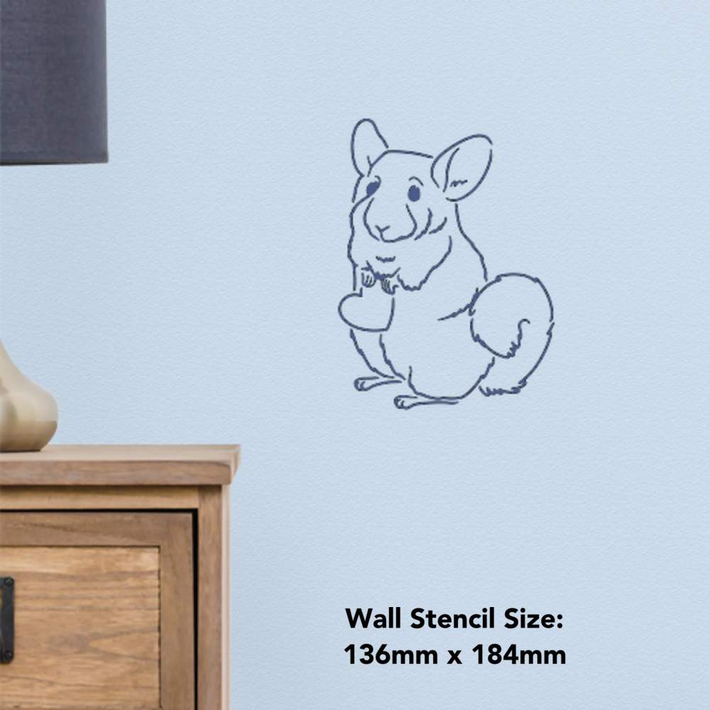 /"CHINCHILLA Holding Heart/" mur POCHOIRS//GABARITS WS020815