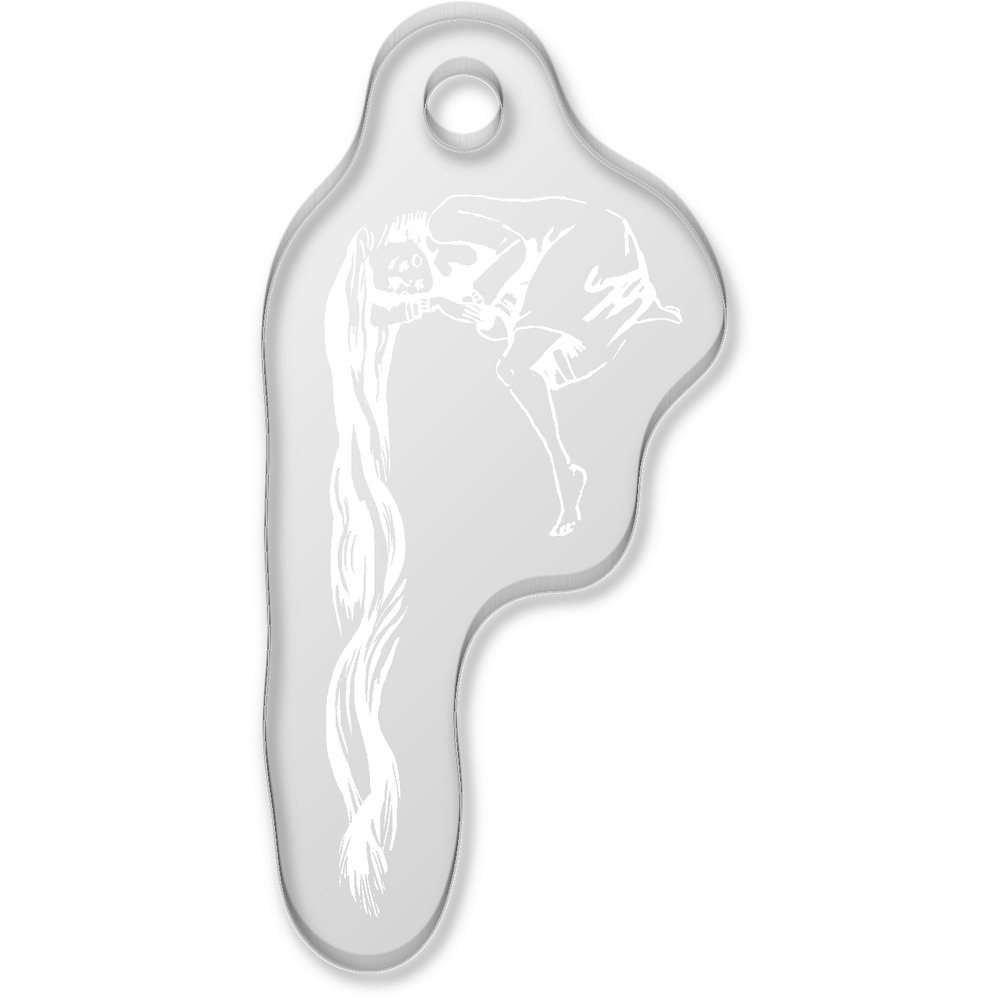 'Rapunzel' Laser-Engraved Clear Shaped Acrylic Keyring / Keychain / Key Fob / Bag Tag (AK00009129)