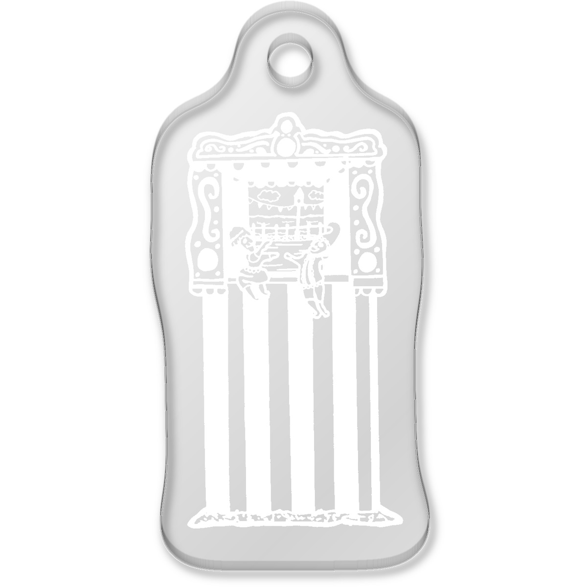 Azeeda Acryl Schlüsselanhänger „Punch & Judy“ – Lasergraviert, 3 Mm Klar