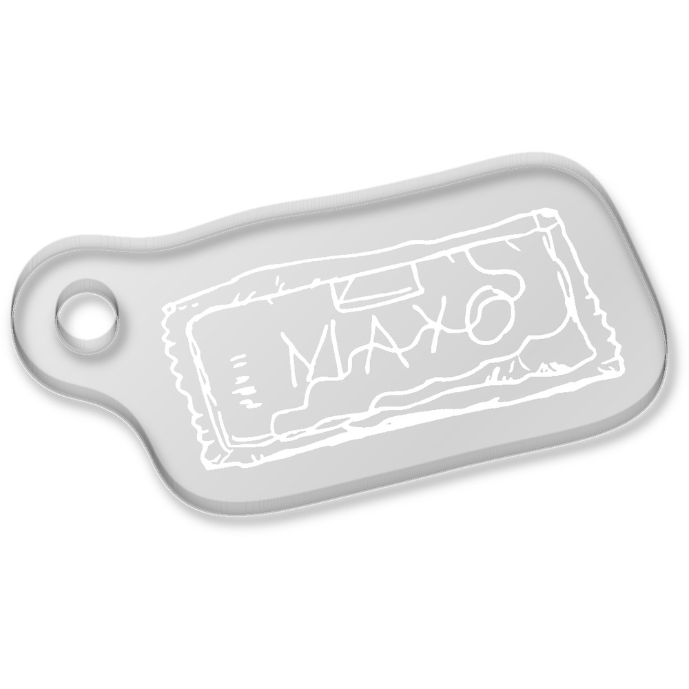 'Mayonnaise Sachet' Laser-Engraved Clear Shaped Acrylic Keyring / Keychain / Key Fob / Bag Tag (AK00035435)