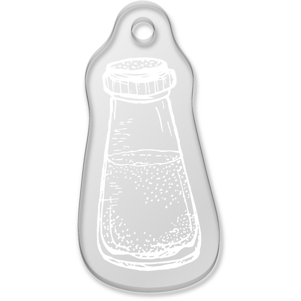 'Salt Shaker' Laser-Engraved Clear Shaped Acrylic Keyring / Keychain / Key Fob / Bag Tag (AK00035453)