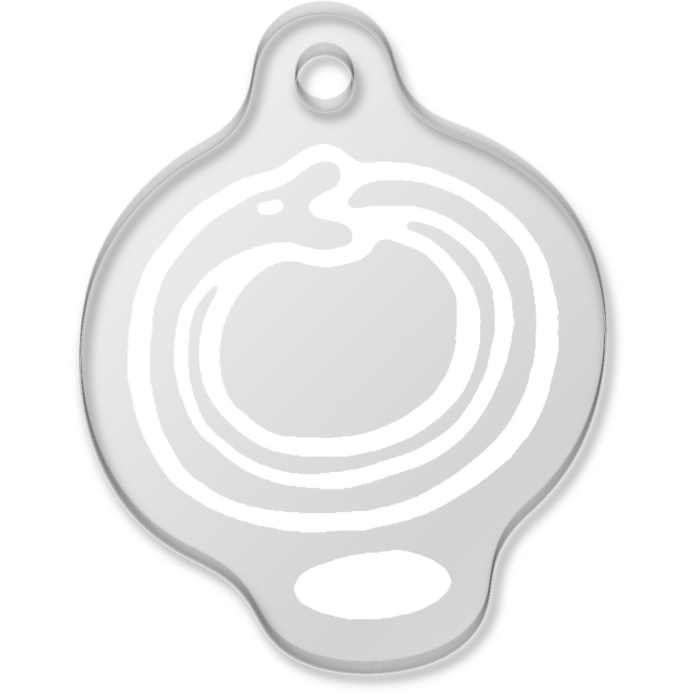 'Ouroboros Symbol' Laser-Engraved Clear Shaped Acrylic Keyring / Keychain / Key Fob / Bag Tag (AK00042764)