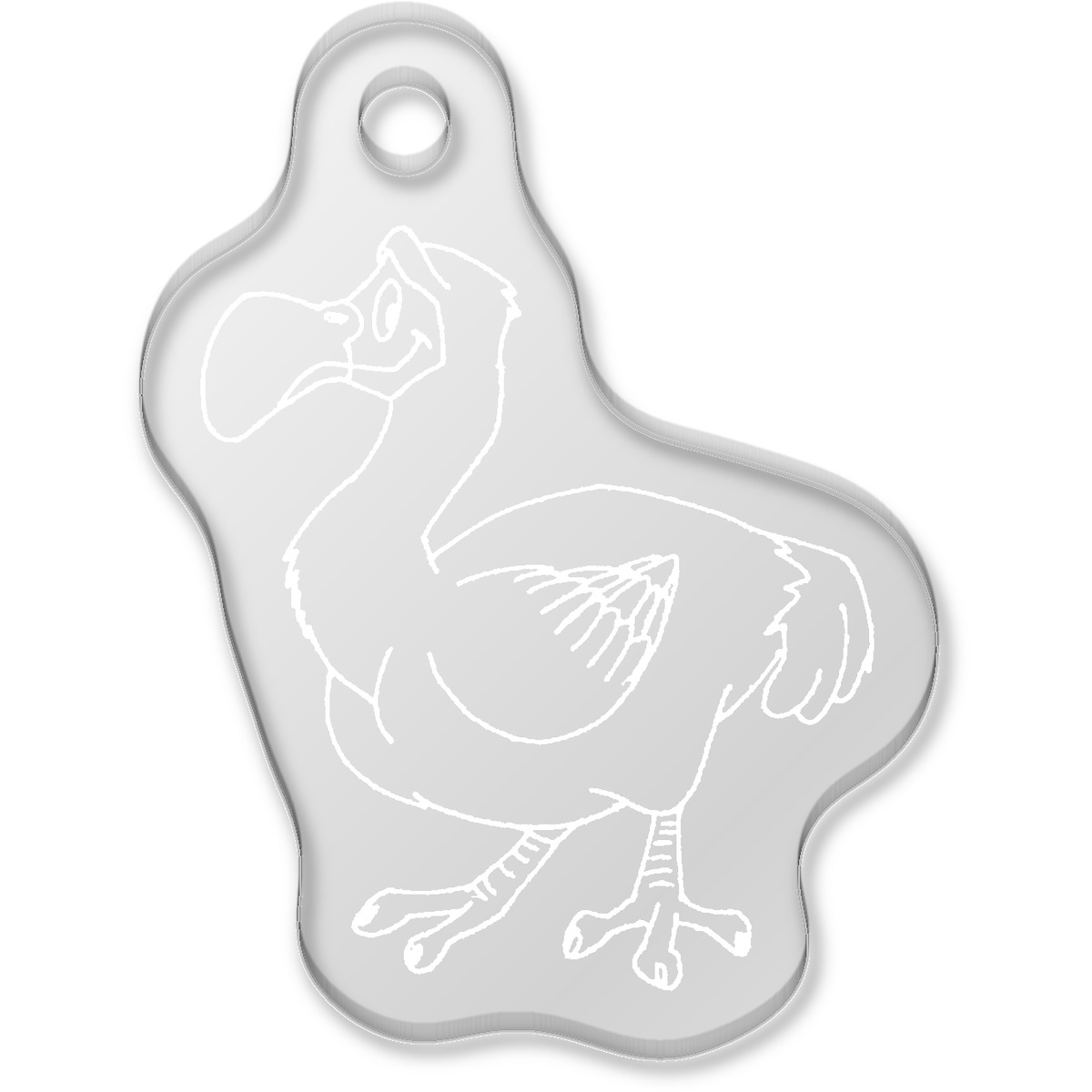 'Dodo Bird' Laser-Engraved Clear Acrylic Keyring / Keychain (AK020058 ...