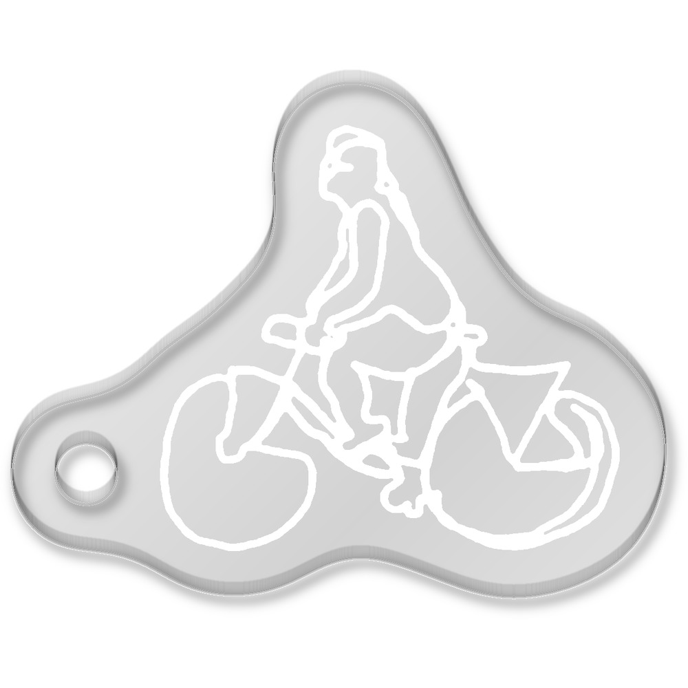'Cyclist' Shaped Acrylic Keyring (AK00055173)
