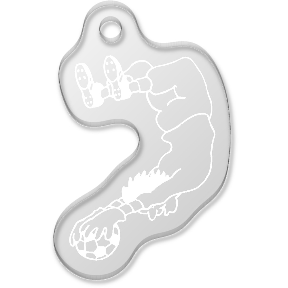 'Goalie' Laser-Engraved Clear Shaped Acrylic Keyring / Keychain / Key Fob / Bag Tag (AK00057212)