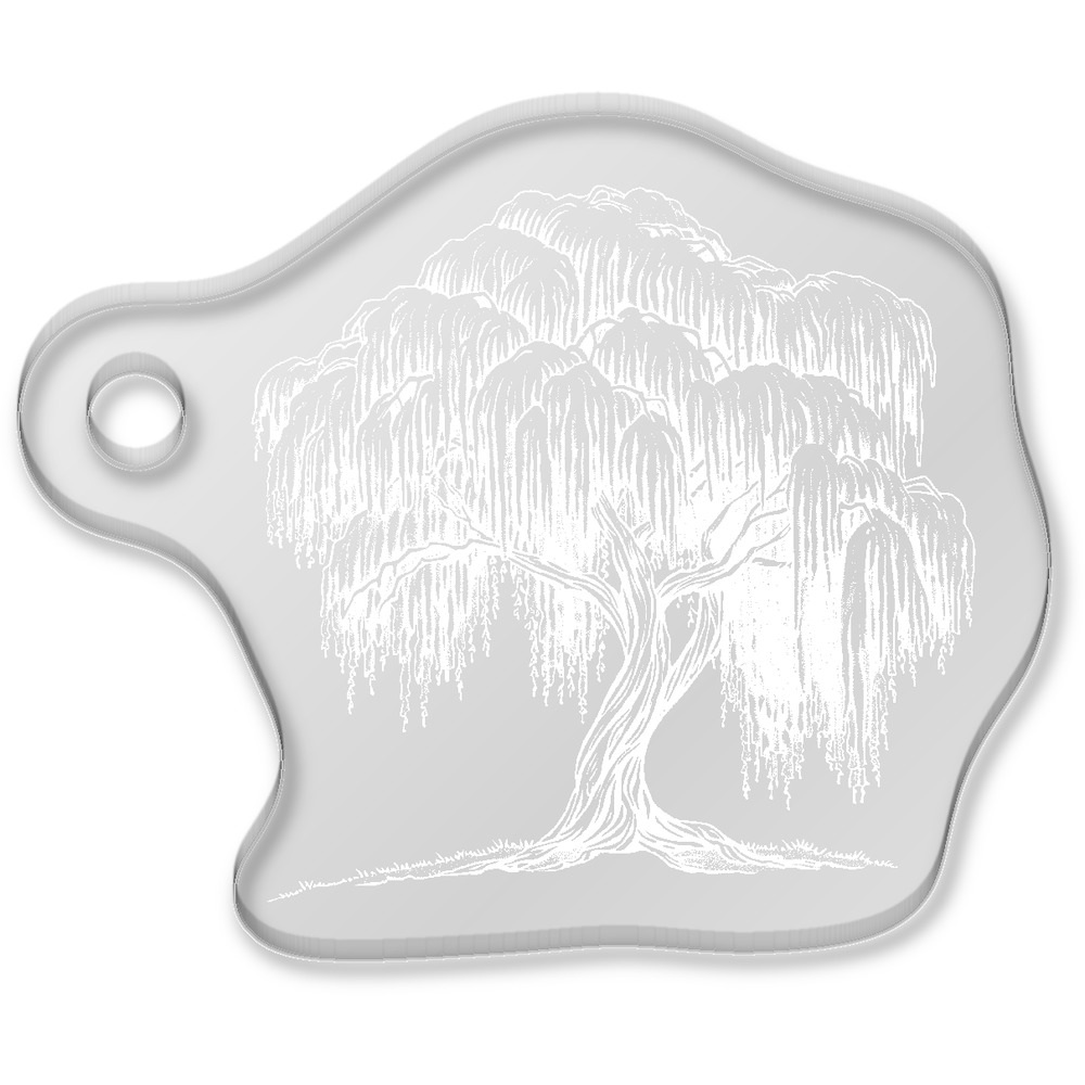 "Willow Tree" grawerowany laserowo przezroczysty akrylowy brelok / brelok (AK052943) - Zdjęcie 3 z 3