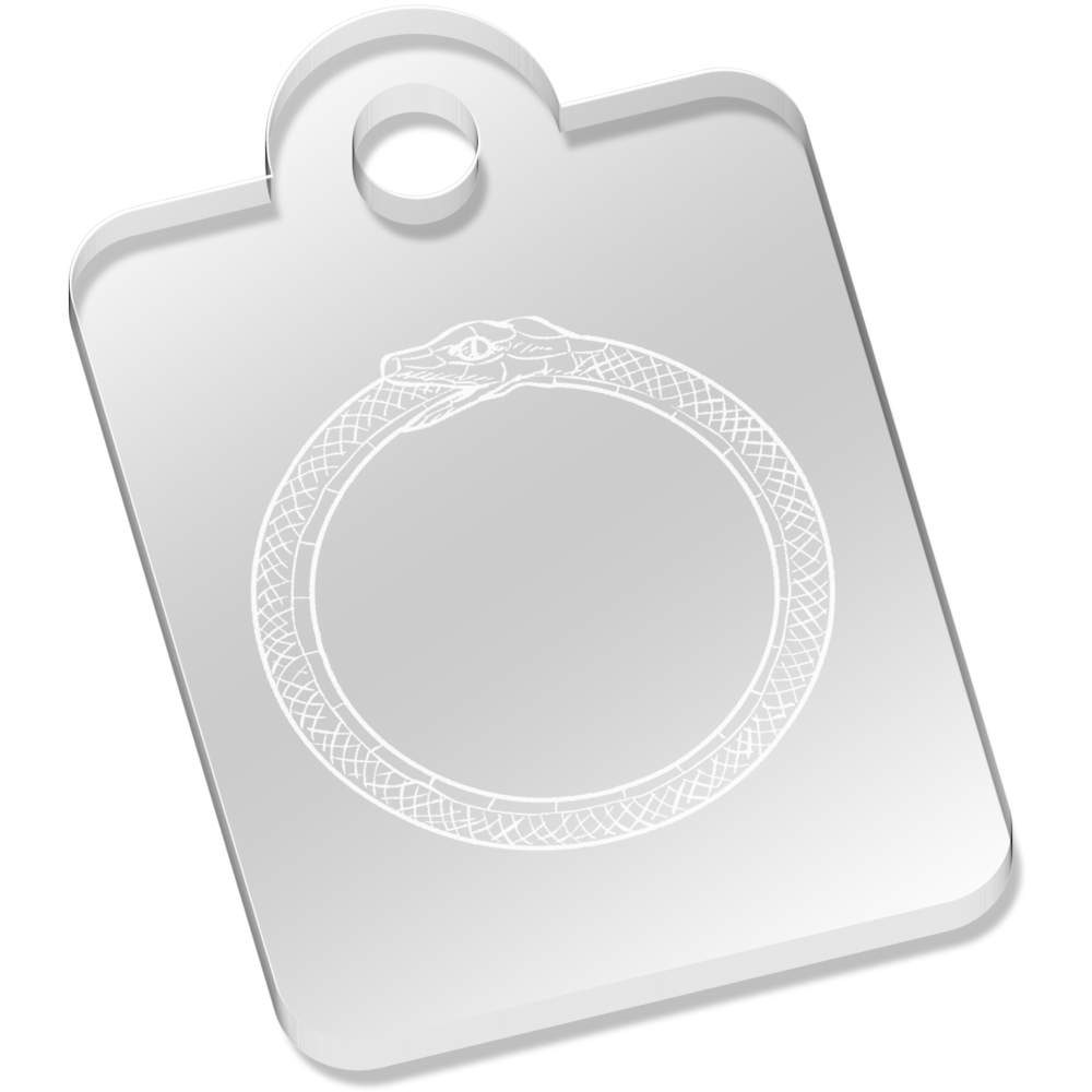 'Ouroboros' Laser-Engraved Clear Acrylic Keyring / Keychain / Key Fob / Bag Tag (AK00000657)