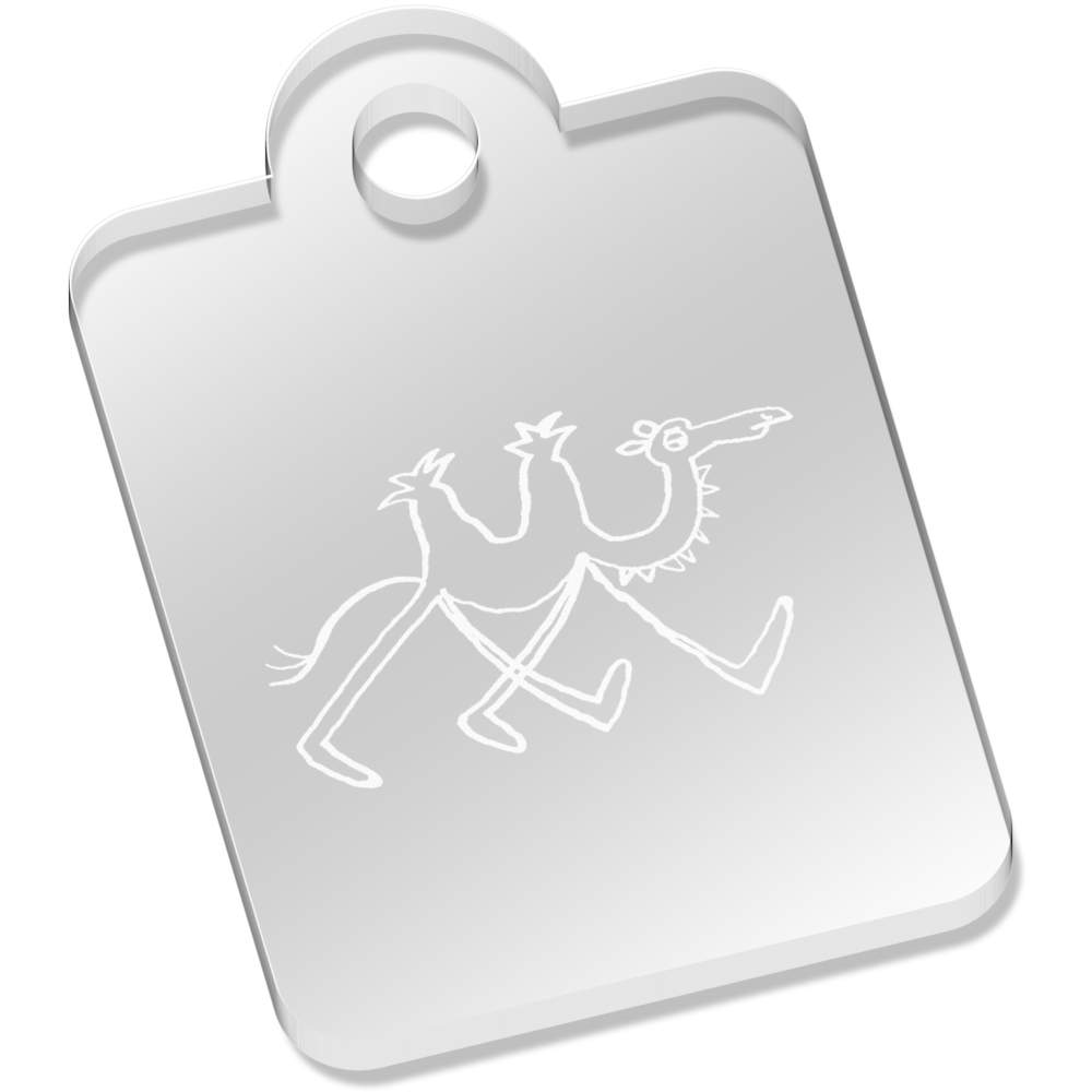 'Camel' Laser-Engraved Clear Acrylic Keyring / Keychain (AK000621)