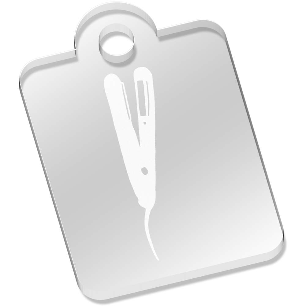 'Hair Straighteners' Clear Acrylic Keyrings (AK007070)