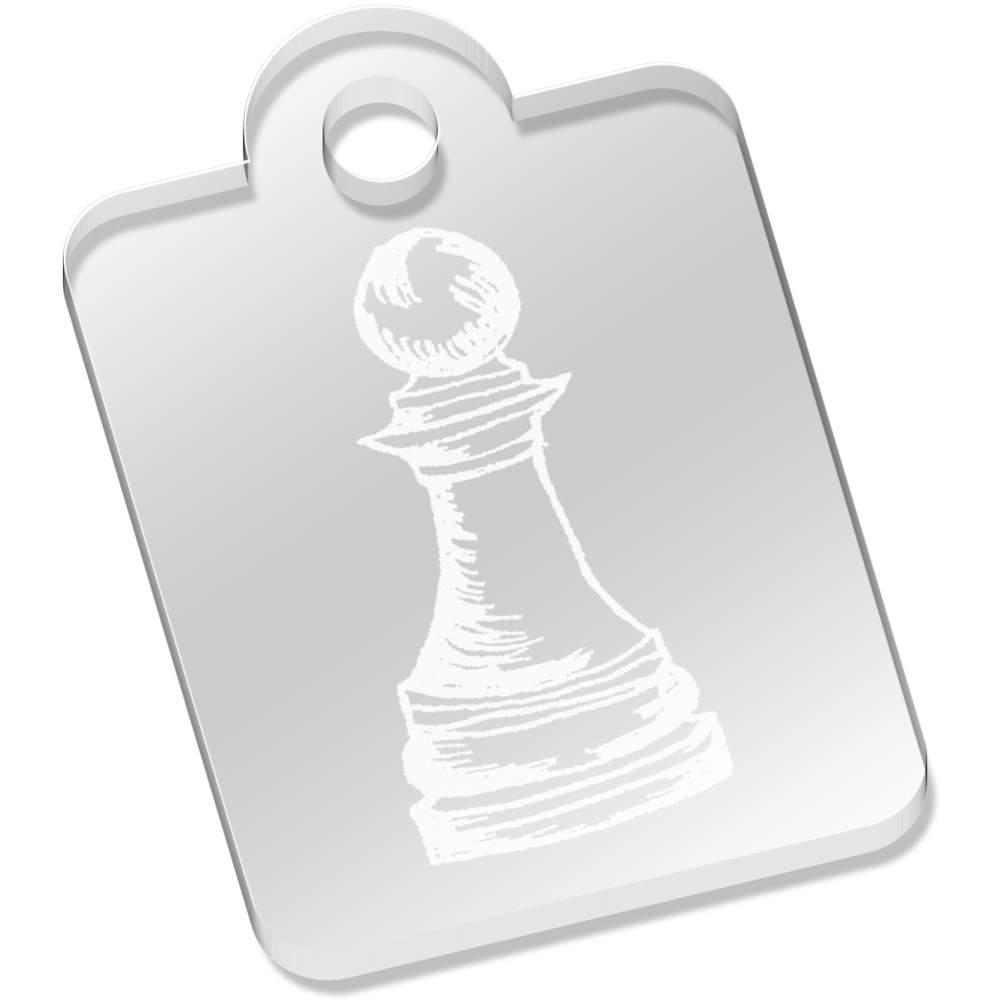 'Chess Pawn' Laser-Engraved Clear Acrylic Keyring / Keychain / Key Fob / Bag Tag (AK00023893)