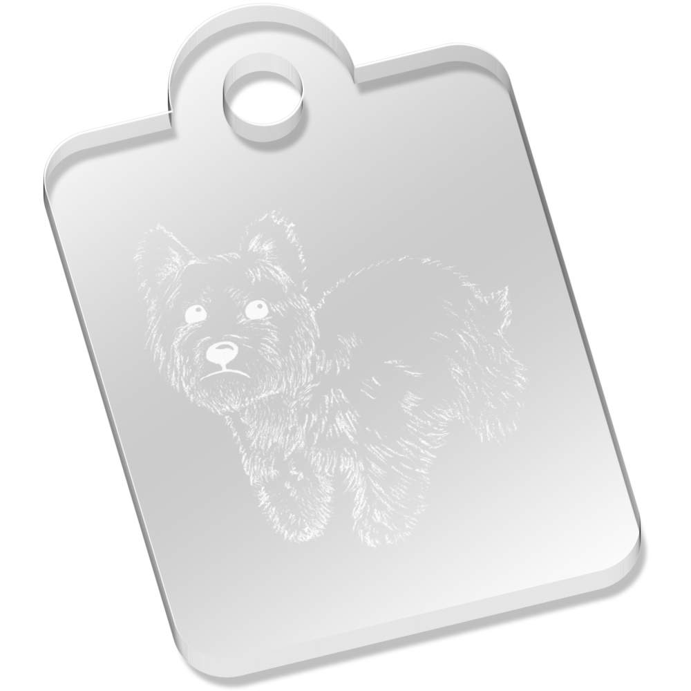 'Westie Dog' Laser-Engraved Clear Acrylic Keyring / Keychain (AK012732)