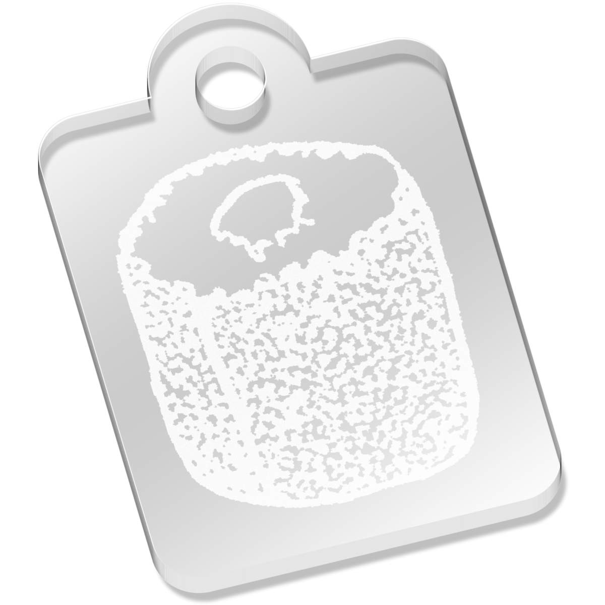 'Sushi' Laser-Engraved Clear Acrylic Keyring / Keychain (AK012735)