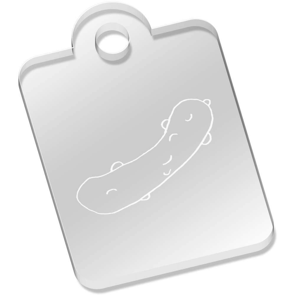 'Bumpy Pickle' Laser-Engraved Clear Acrylic Keyring / Keychain (AK014054)