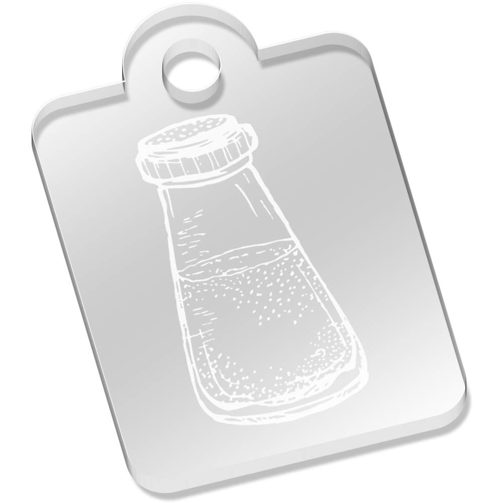 'Salt Shaker' Laser-Engraved Clear Acrylic Keyring / Keychain / Key Fob / Bag Tag (AK00035452)