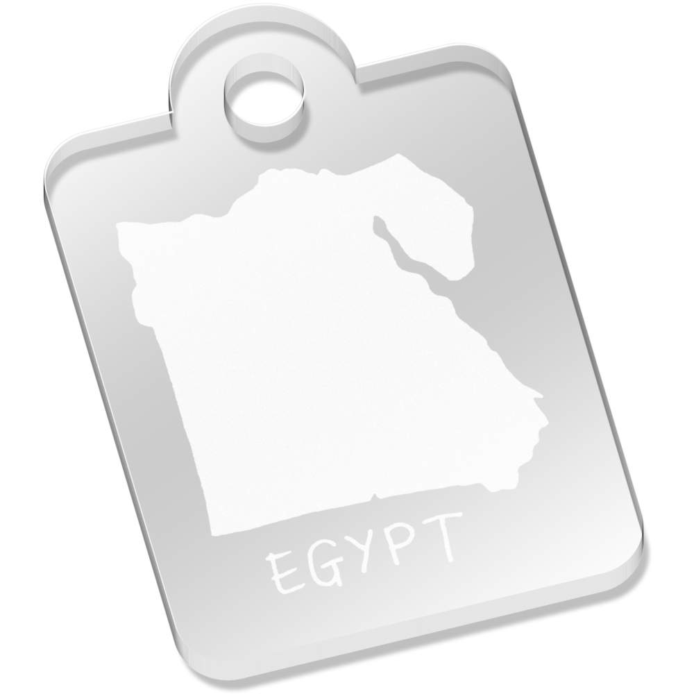 'Egypt Country' Laser-Engraved Clear Acrylic Keyring / Keychain / Key Fob / Bag Tag (AK00039601)
