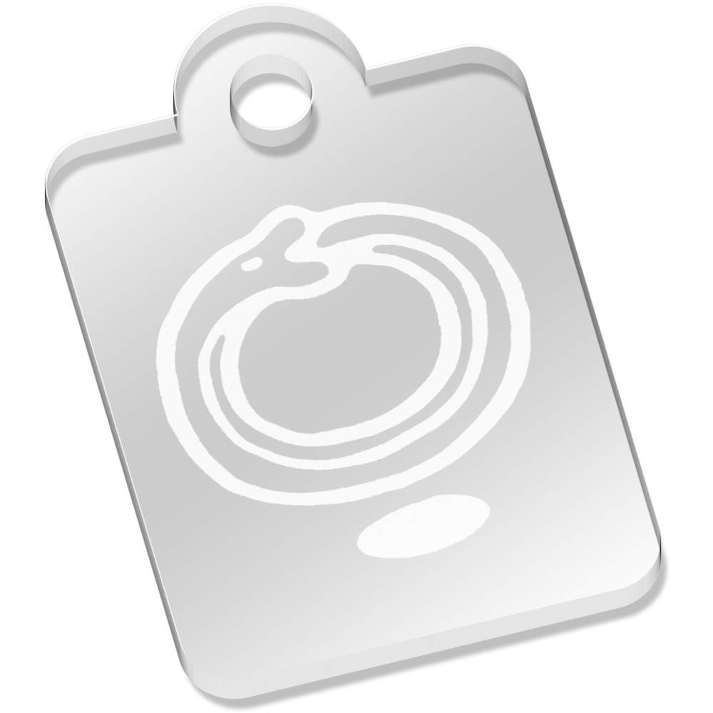 'Ouroboros Symbol' Laser-Engraved Clear Acrylic Keyring / Keychain (AK018032)