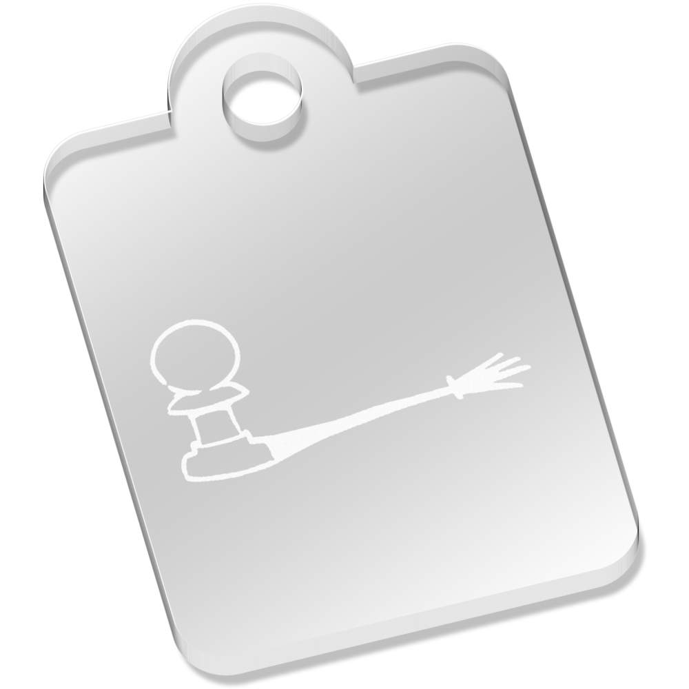 'Chess Pawn' Laser-Engraved Clear Acrylic Keyring / Keychain / Key Fob / Bag Tag (AK00051831)