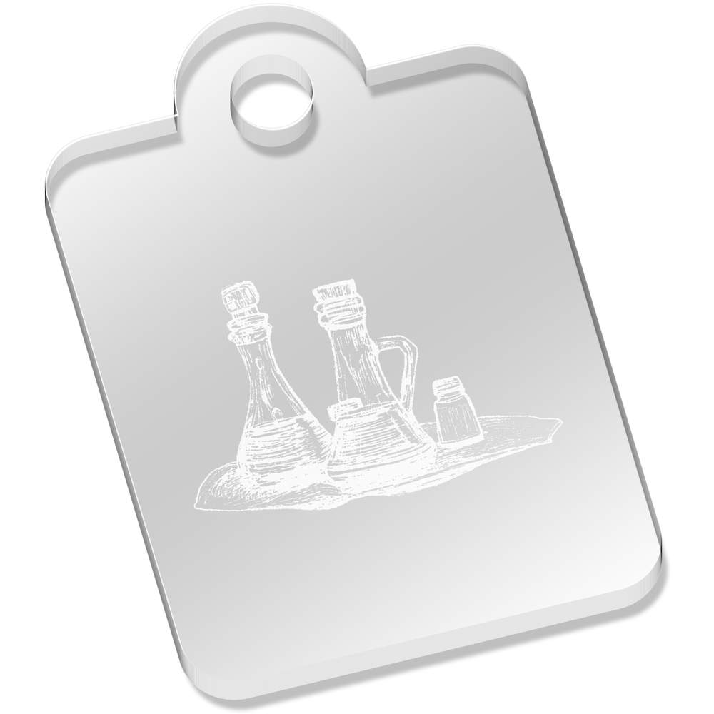 'Salt & Vinegar' Laser-Engraved Clear Acrylic Keyring / Keychain / Key Fob / Bag Tag (AK00052993)