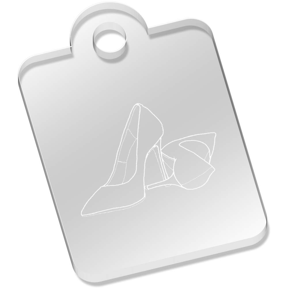 'Stiletto Shoes' Laser-Engraved Clear Acrylic Keyring / Keychain / Key Fob / Bag Tag (AK00060534)