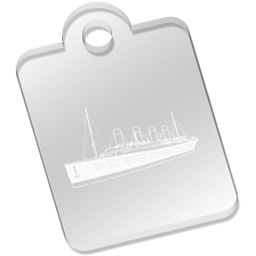 'Titanic' Laser-Engraved Clear Acrylic Keyring / Keychain / Key Fob / Bag Tag (AK00065117)