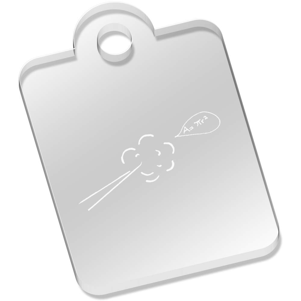 'Smart Fart' Laser-Engraved Clear Acrylic Keyring / Keychain (AK029652)