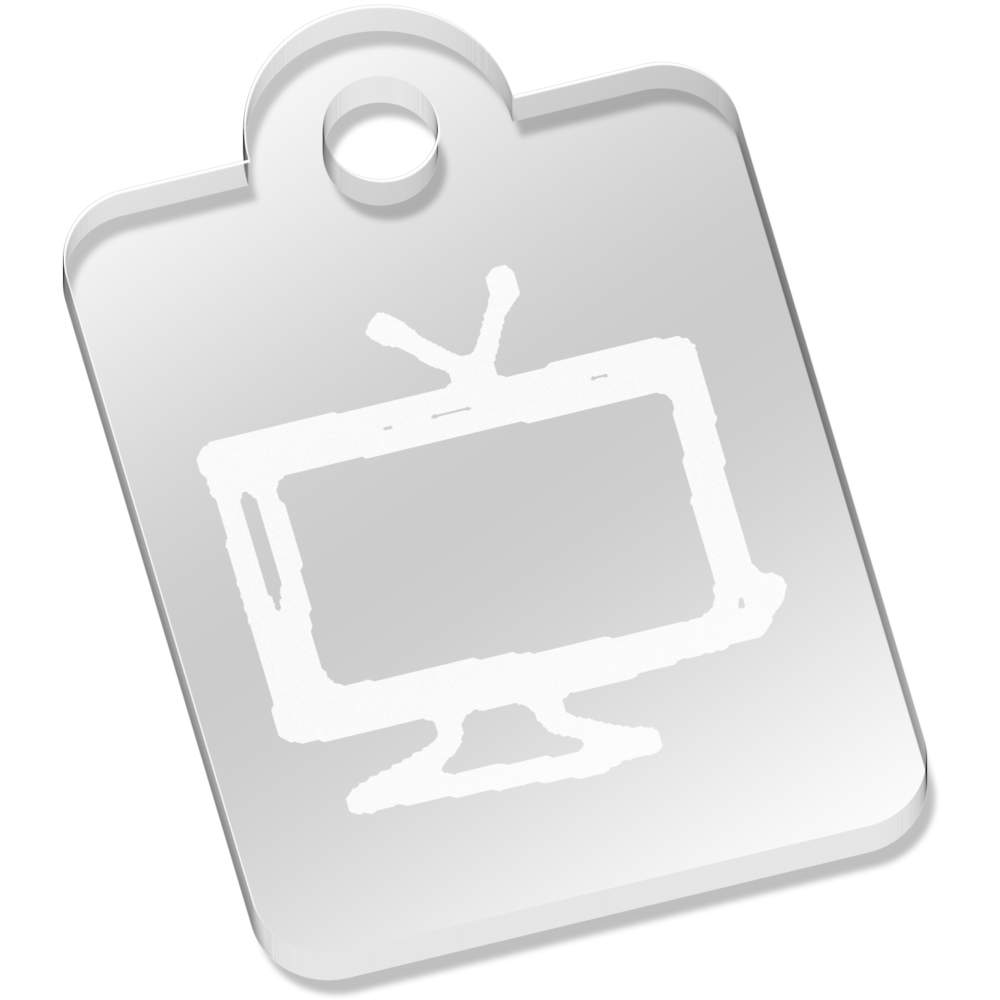 'Television' Clear Acrylic Keyrings (AK030543)