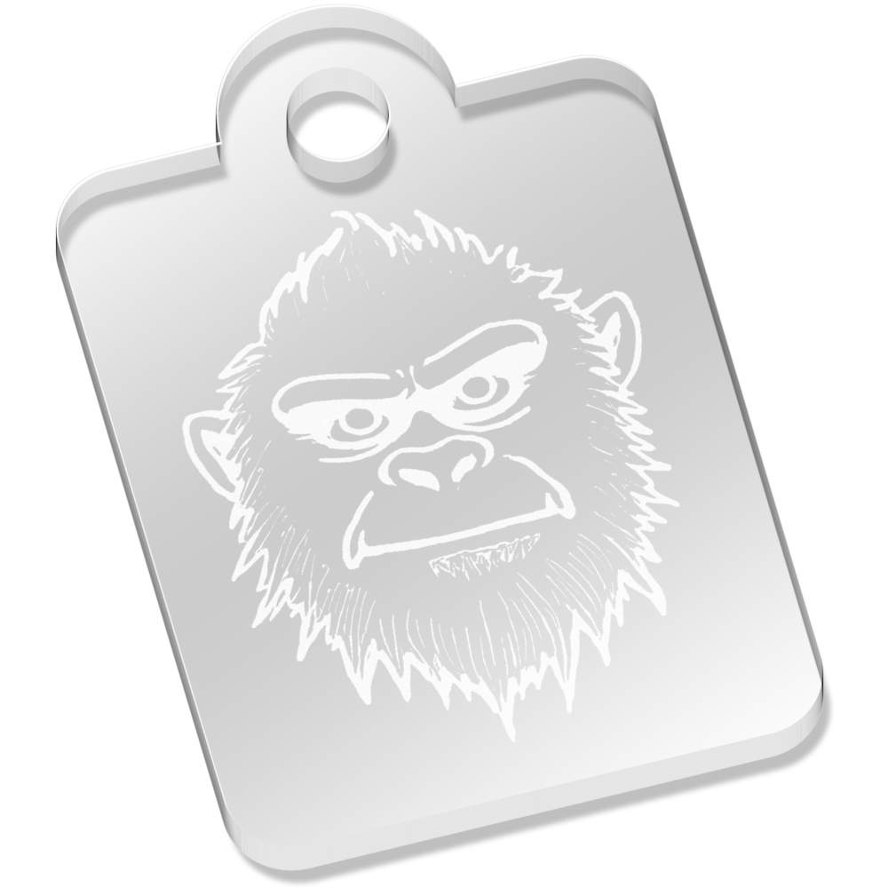 'Elusive Yeti' Laser-Engraved Clear Acrylic Keyring / Keychain (AK048163)