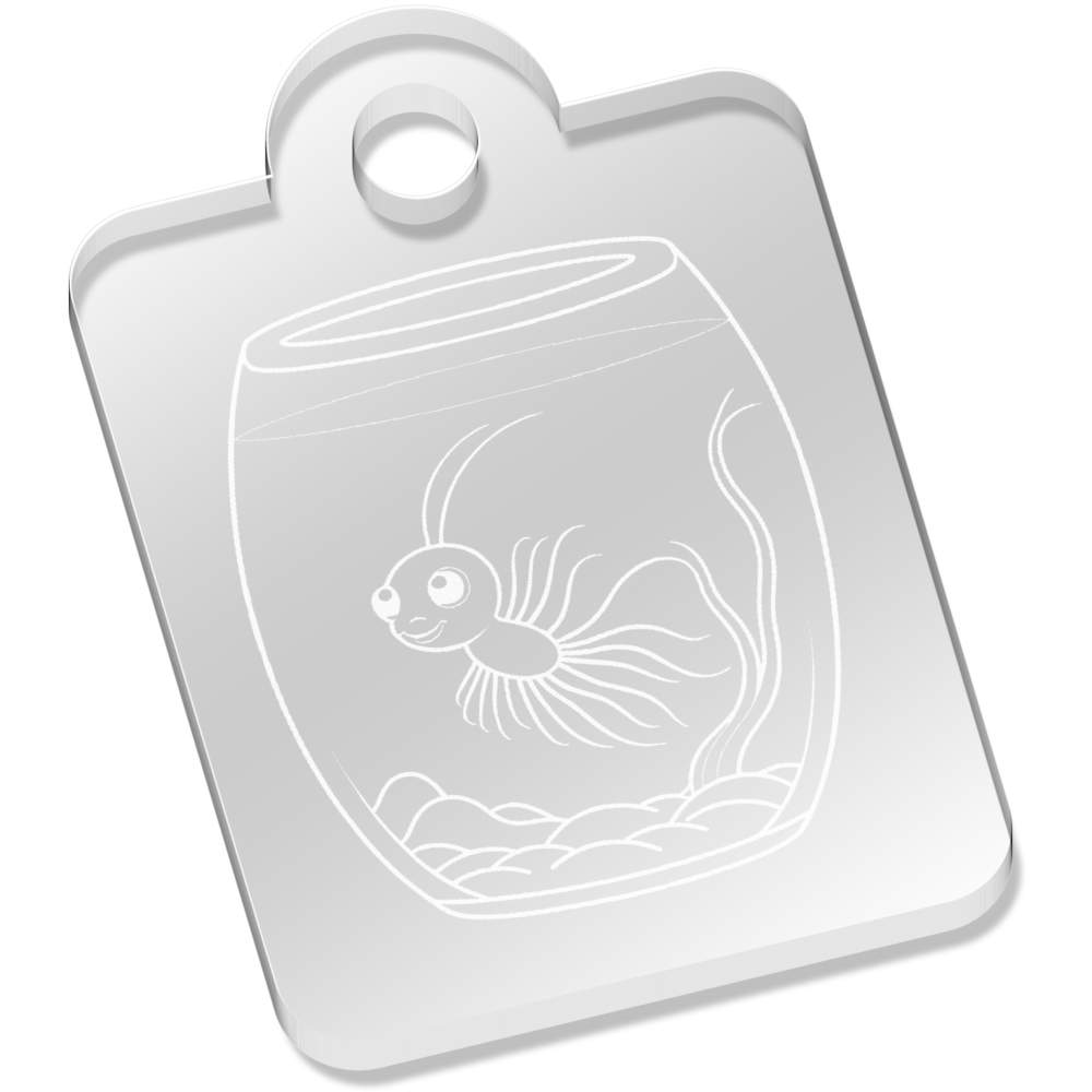 'Sea Monkey' Laser-Engraved Clear Acrylic Keyring / Keychain / Key Fob / Bag Tag (AK00086606)