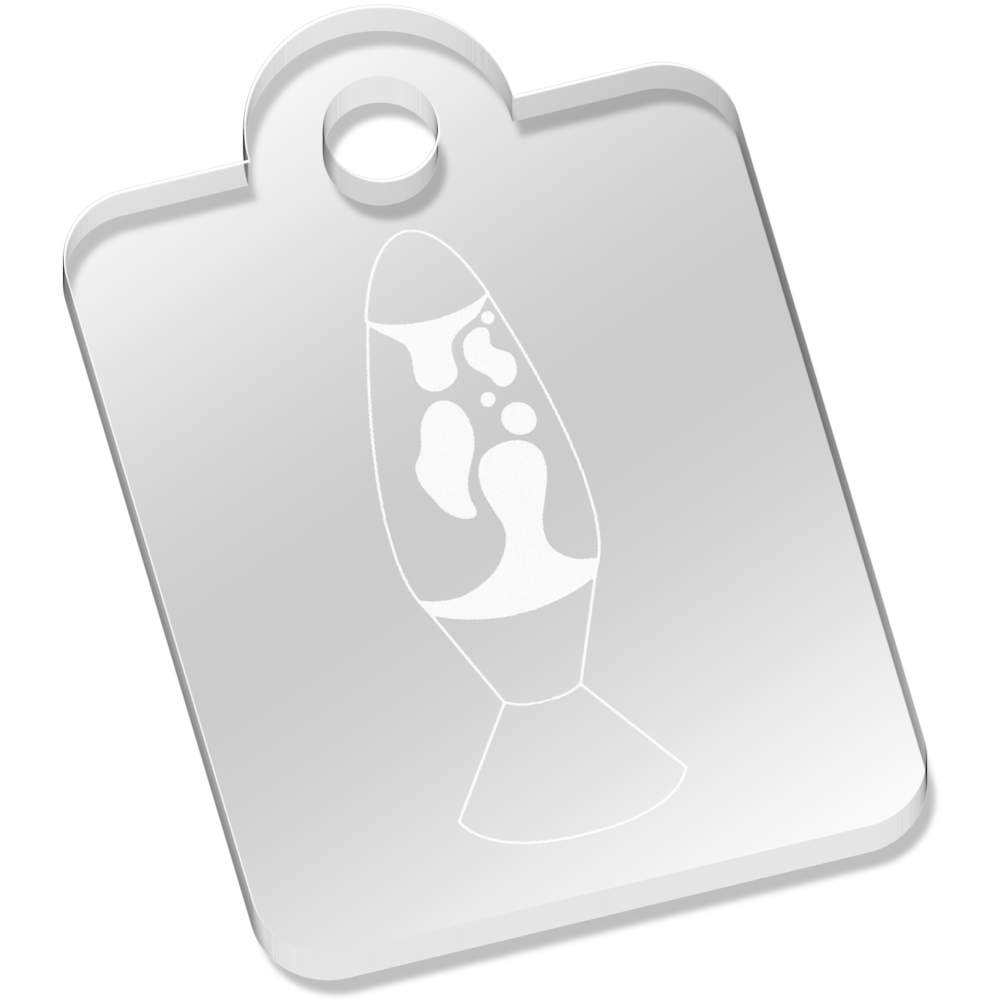 'Lava Lamp' Clear Acrylic Keyrings (AK051335)