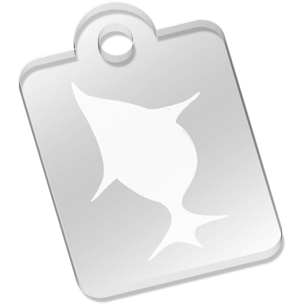 'A Huge Fish' Laser-Engraved Clear Acrylic Keyring / Keychain (AK053461)