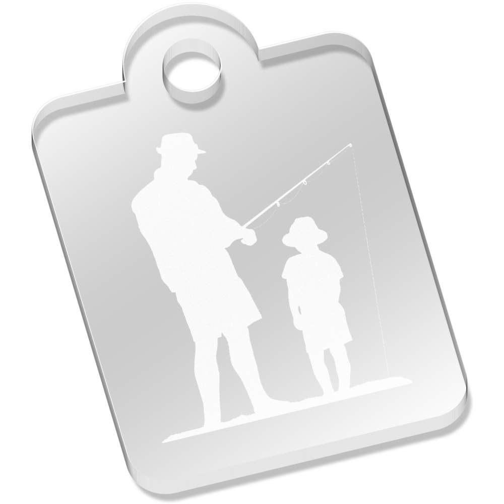 'Fishing Trip' Laser-Engraved Clear Acrylic Keyring / Keychain (AK053589)