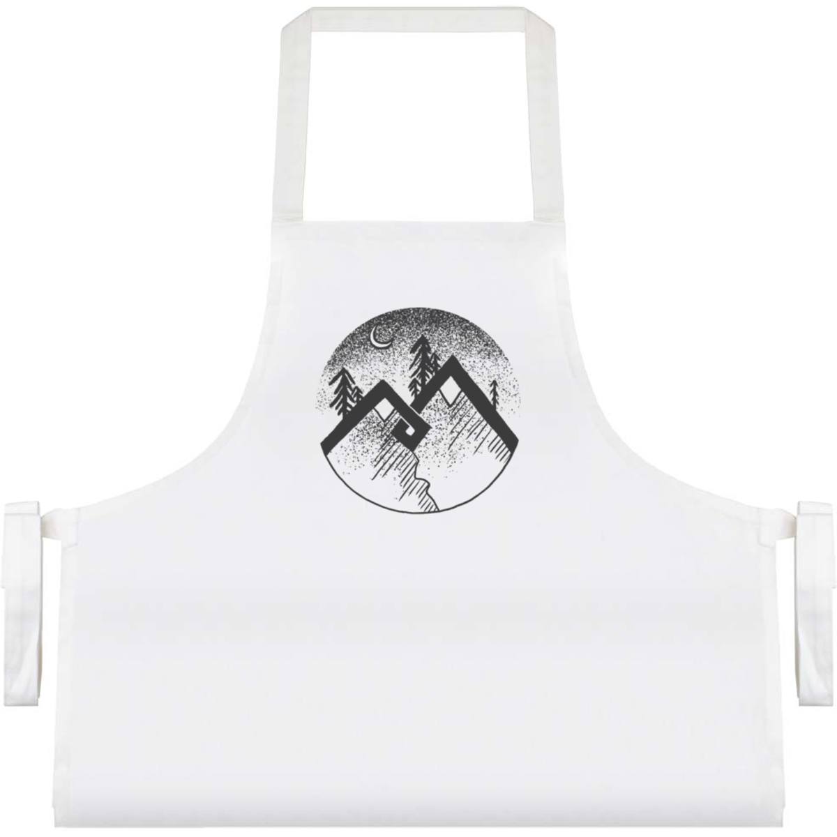 'Stylised Mountains' Unisex Cooking Apron (AP00037443)