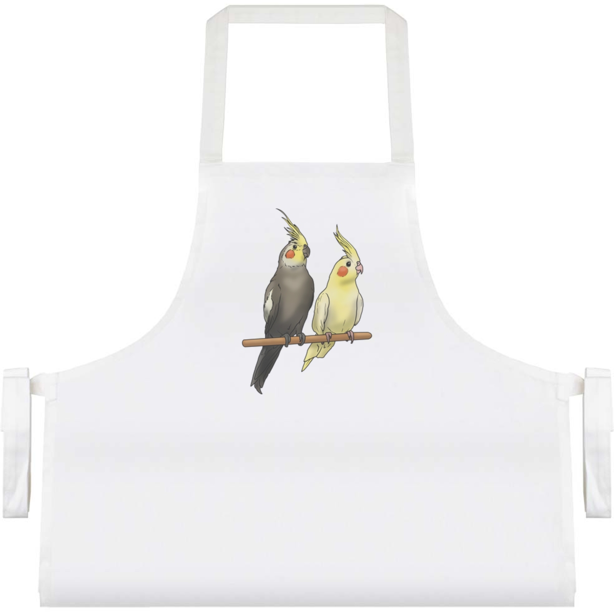 'Perched Cockatiels' Unisex Cooking Apron (AP00044964)