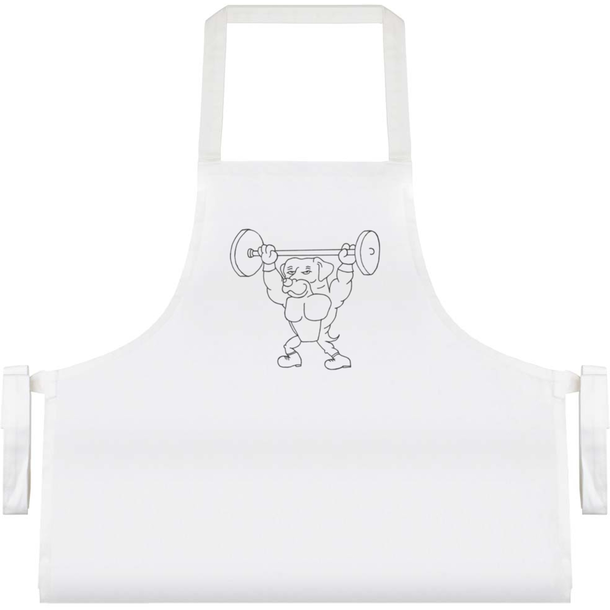 'Weightlifting Dog' Unisex Cooking Apron (AP00046012)