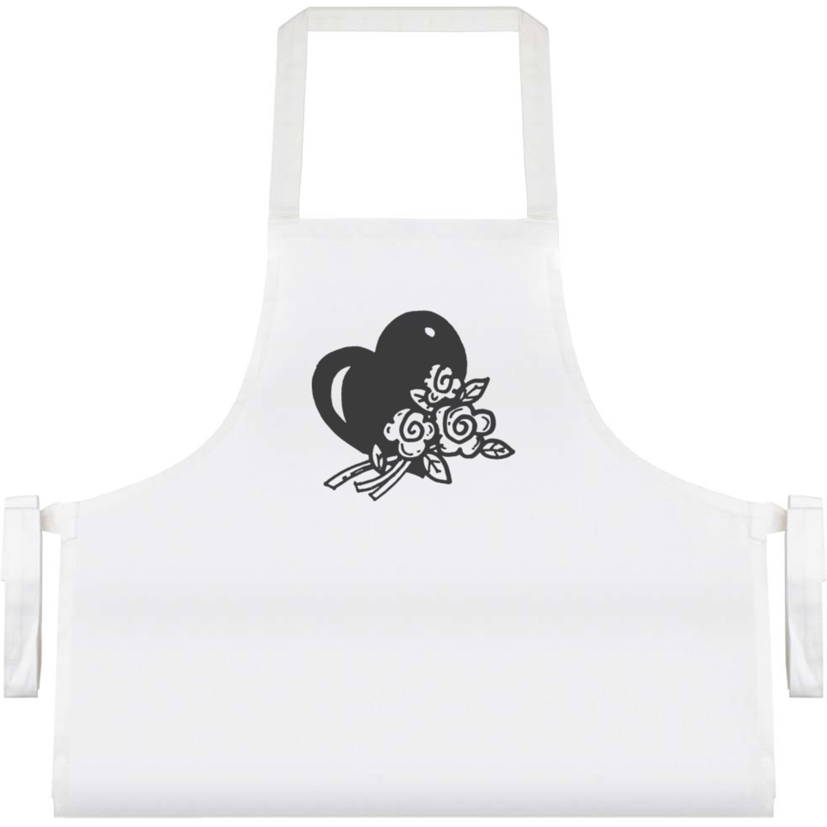 'Heart & Roses' Unisex Cooking Apron (AP00050419)