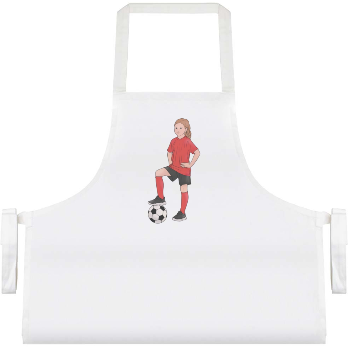 'Football Girl Red Uniform' Unisex Cooking Apron (AP00057994)