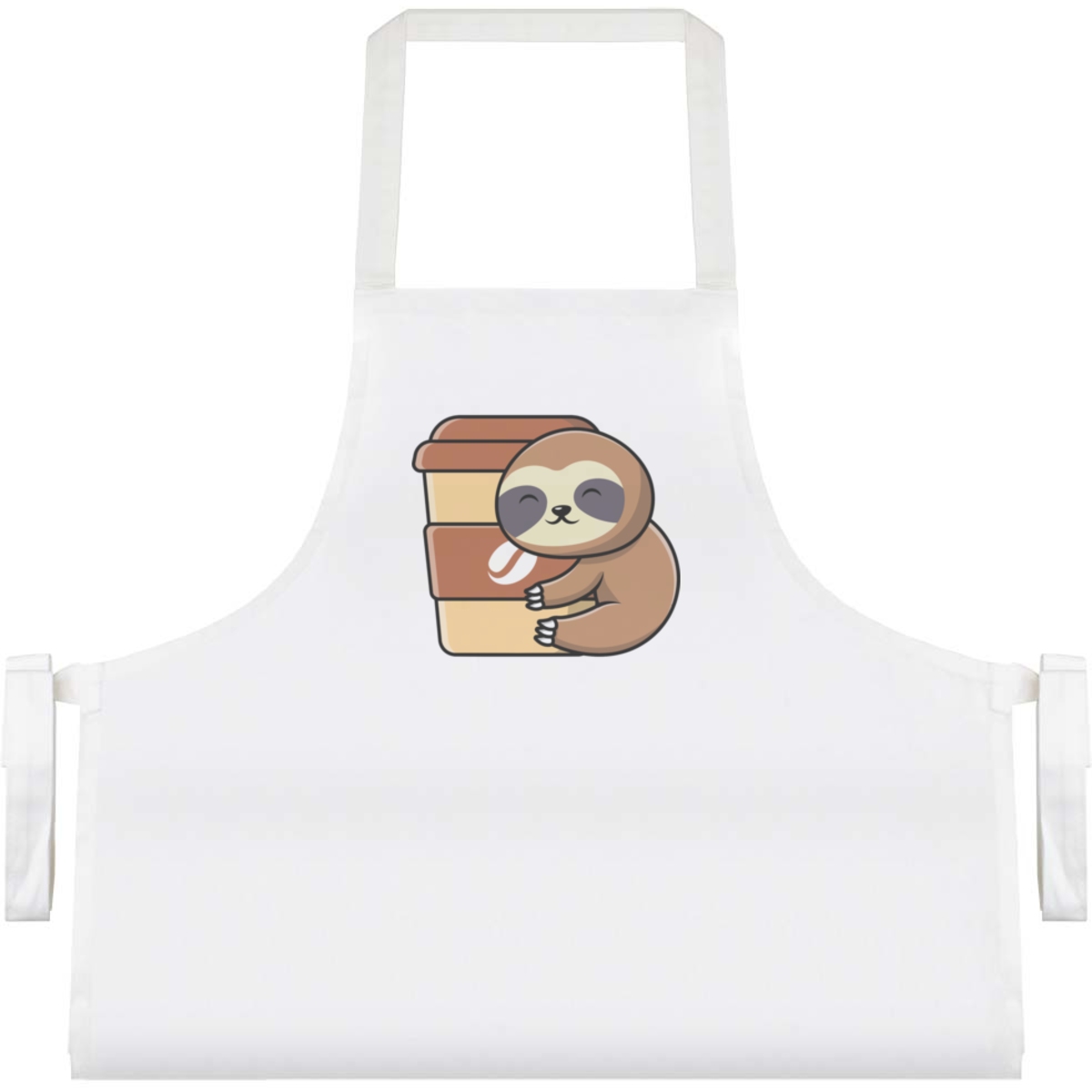'Cute Sloth With a Coffee' Unisex Cooking Apron (AP00058773)
