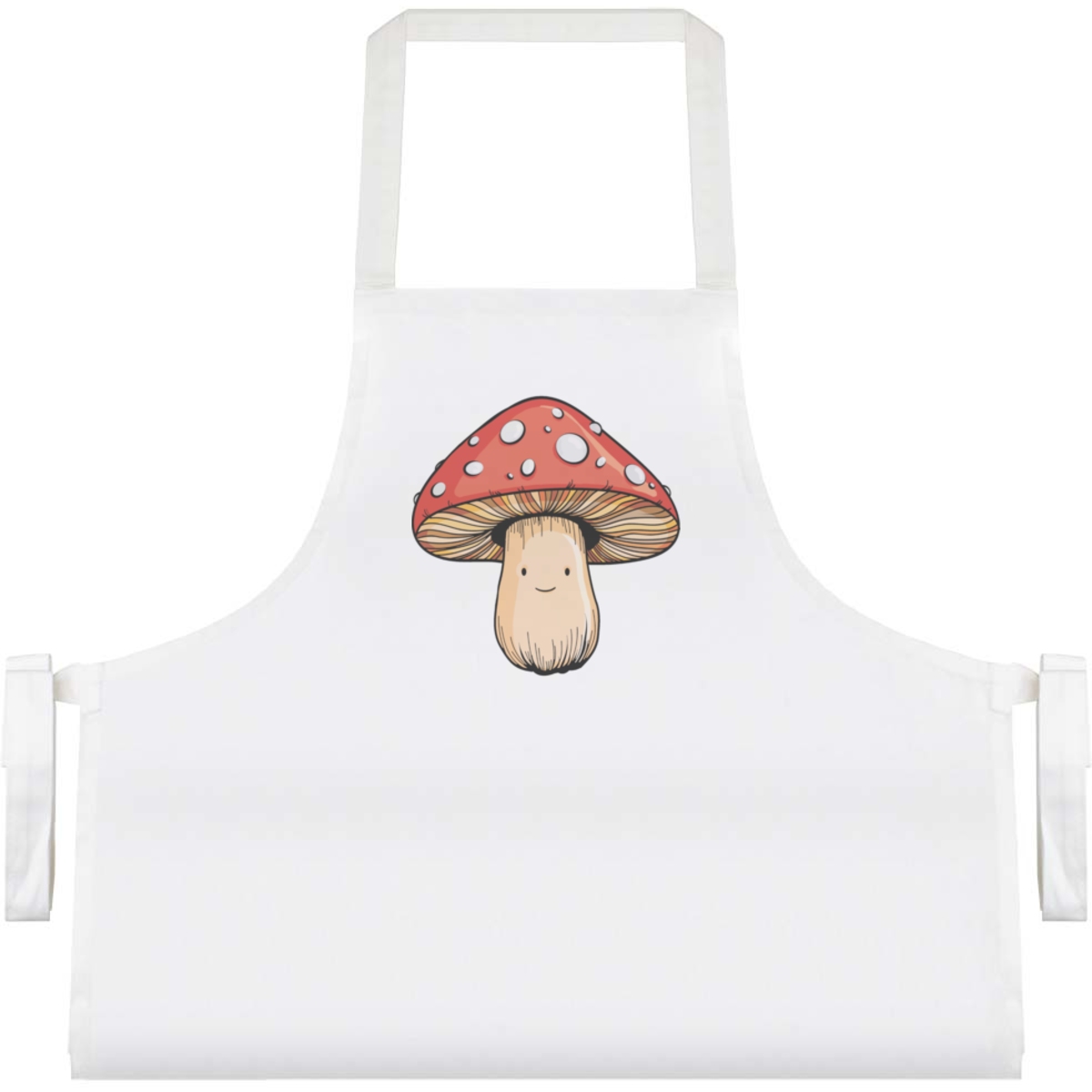 'Smiling Toadstool Mushroom' Unisex Cooking Apron (AP00058783)
