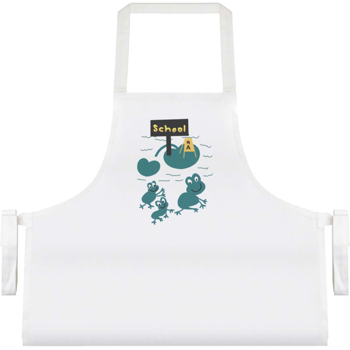 'Frogs Going to School' Unisex Cooking Apron (AP00063128)