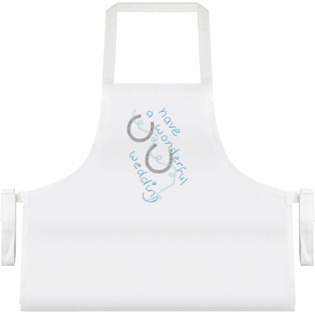 'Wonderful Wedding Day' Unisex Cooking Apron - White - Unisex Kitchen Bib for Baking, Barbecues, Crafts and Gifts (AP00064037)