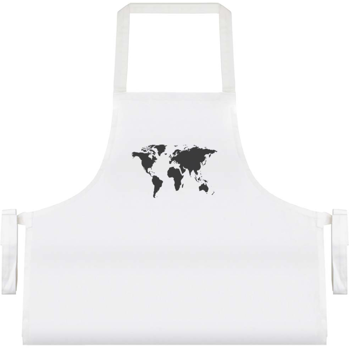 'World Map' Unisex Cooking Apron - White - Unisex Kitchen Bib for Baking, Barbecues, Crafts and Gifts (AP00064834)