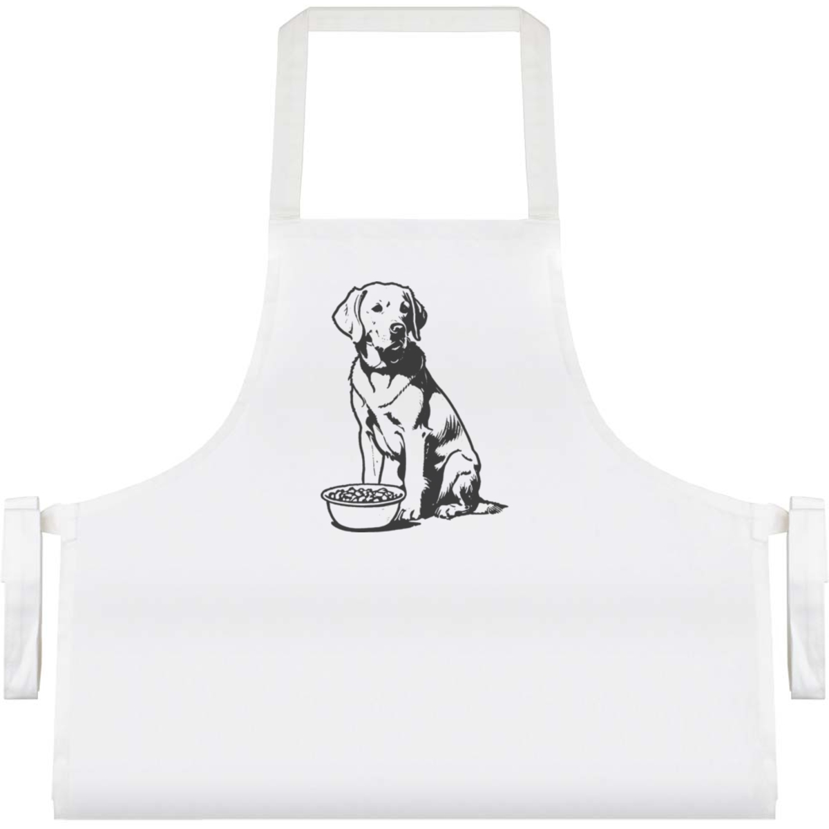 'Labrador Retriever' Unisex Cooking Apron - White - Unisex Kitchen Bib for Baking, Barbecues, Crafts and Gifts (AP00066148)