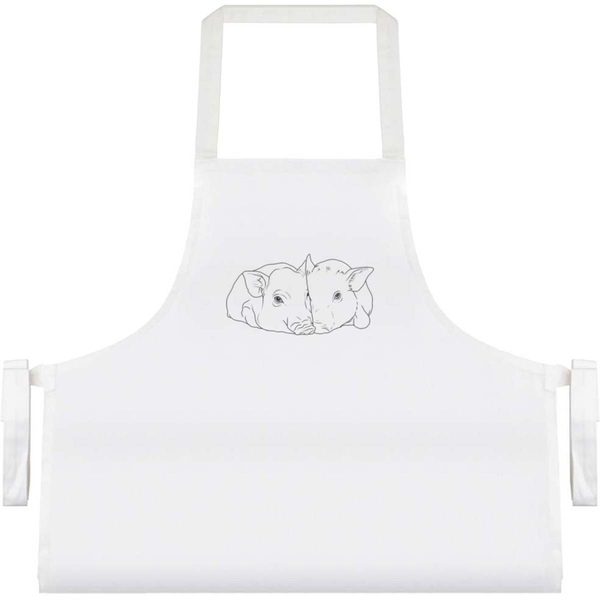 'Cuddling Pigs' Unisex Cooking Apron (AP00066762)