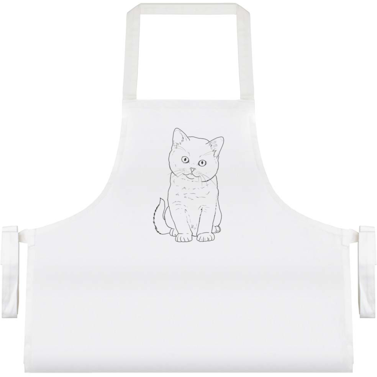 'Sitting Kitten' Unisex Cooking Apron (AP00067242)