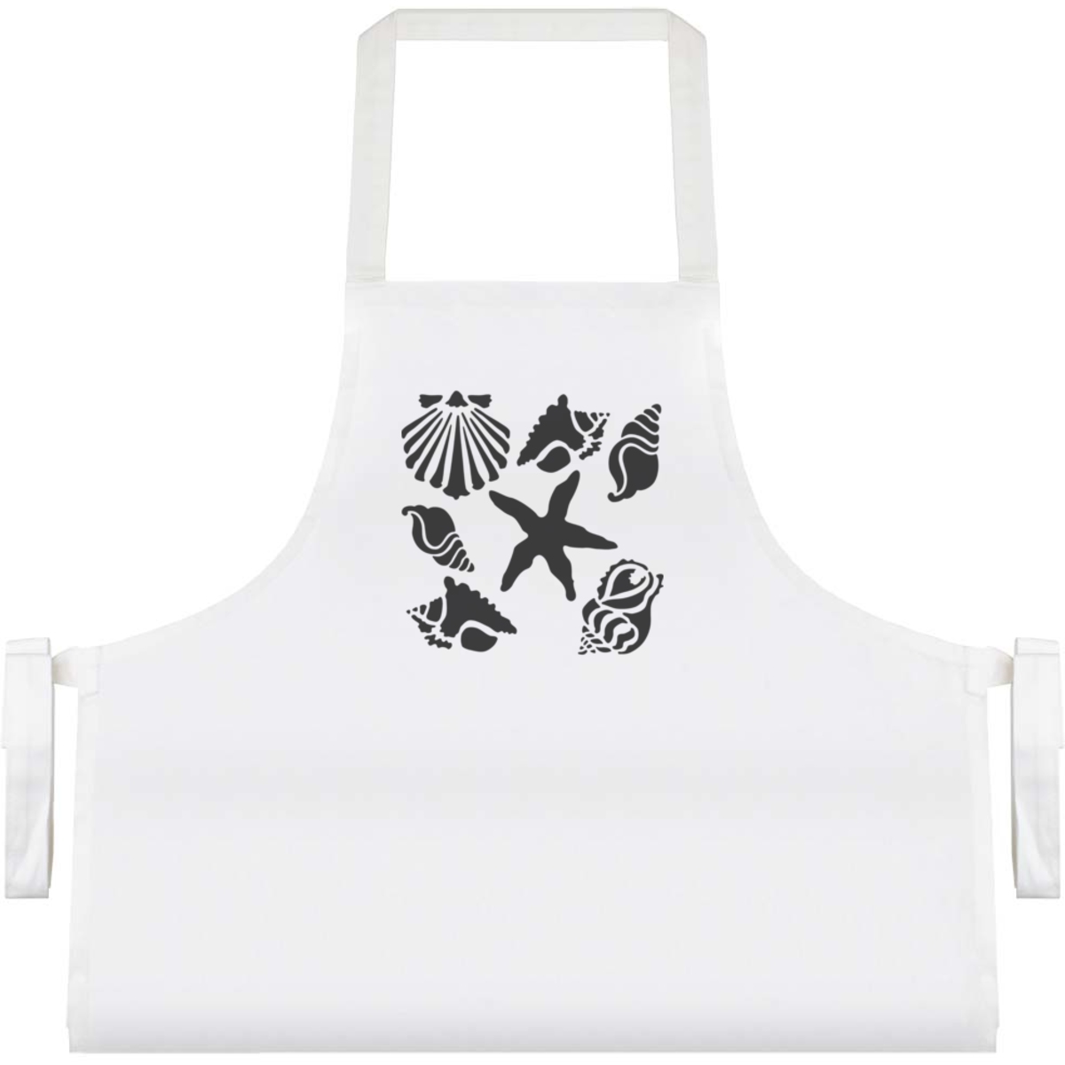 'Sea Shells & Starfish' Unisex Cooking Apron (AP00070612)