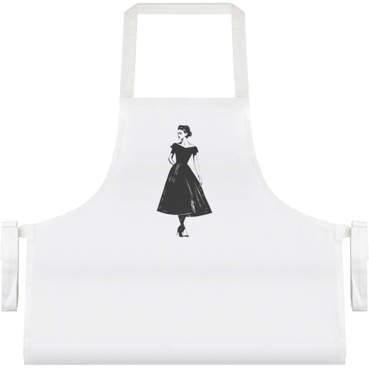 'Elegant Woman in Dress' Unisex Cooking Apron (AP00070738)
