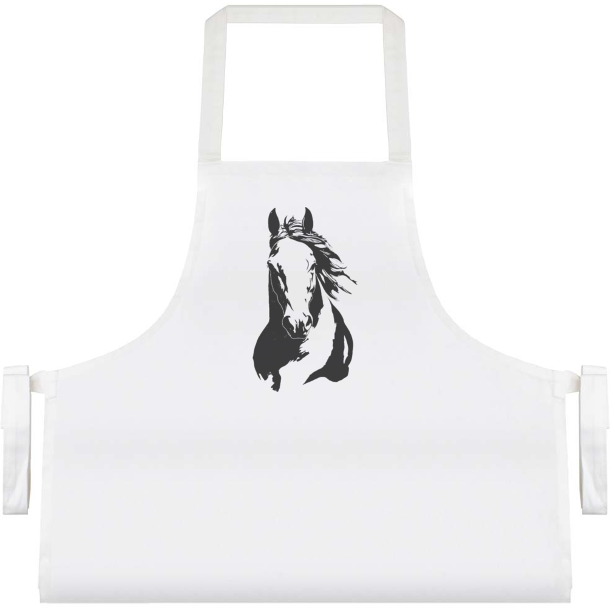 'Minimalist Horse Portrait' Unisex Cooking Apron (AP00077540)