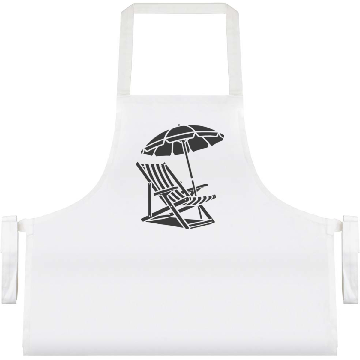 'Deck Chair With Parasol' Unisex Cooking Apron (AP00077958)