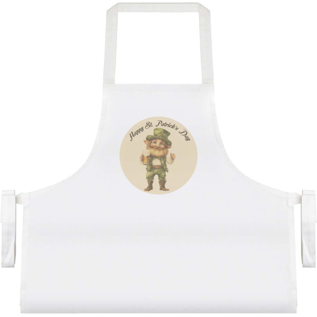 'Happy St. Patrick's Day with Leprechaun ' Unisex Cooking Apron (AP00078478)